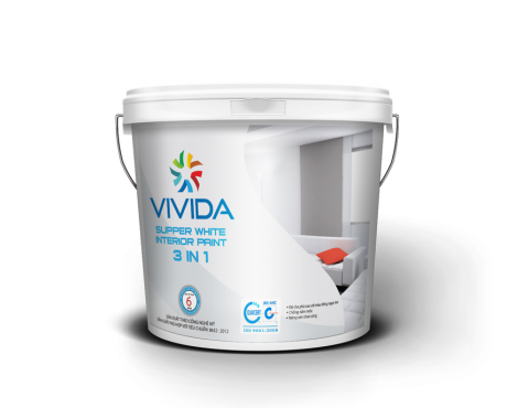 SUPPER WHITE INTERIOR PAINT 3 IN 1