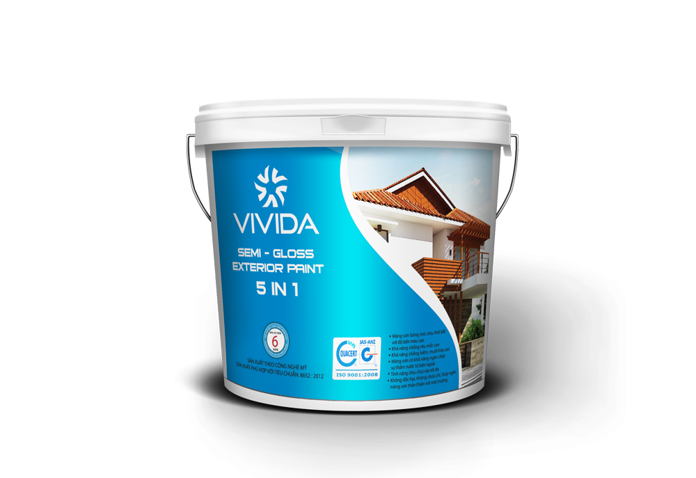 Sơn ngoại thất bóng mờ 5 in 1